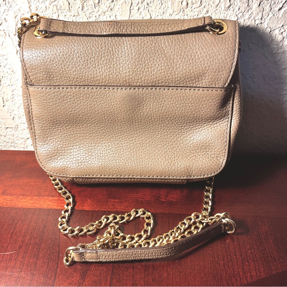 Michael Kors Tan & Gold Crossbody/Shoulder  Bag with Chain Strap - Picture 2 of 15